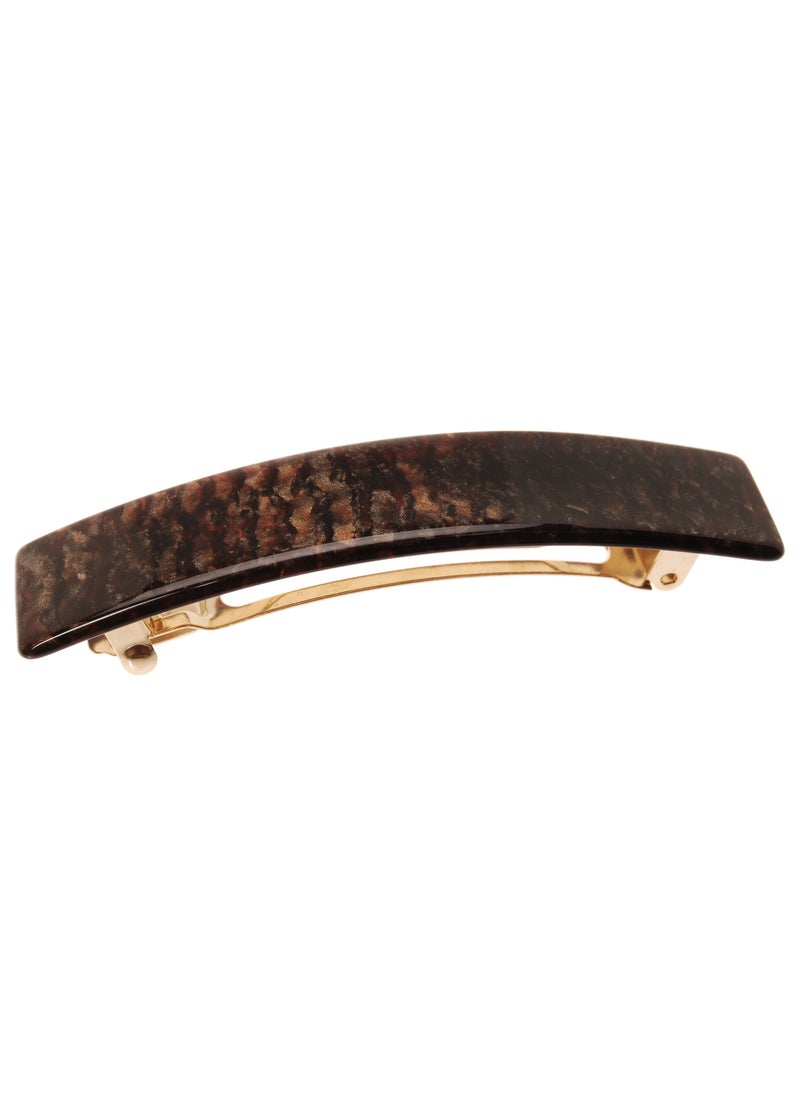 France Luxe - France Luxe Classic Rectangle Hair Barrette, Mojave - Classic French Design for Everyday Wear - Image 1