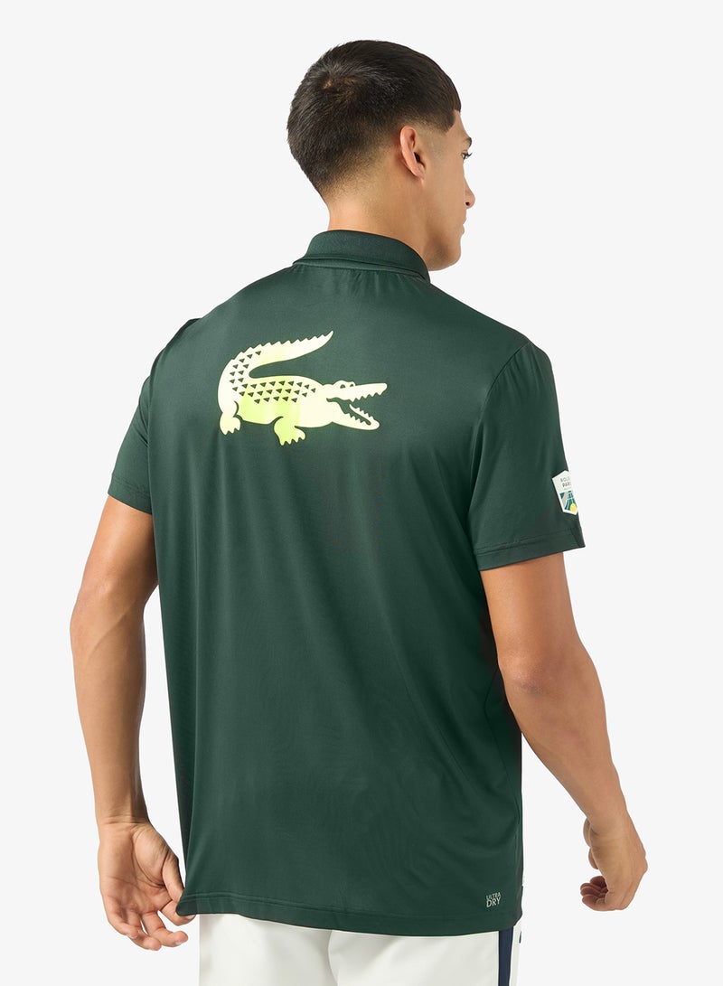 لاكوست بولو رياضي بشعار مخطط - Image 2