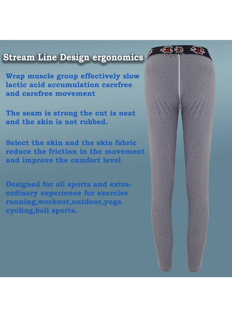 Spall Men Compression Pants Gym Sport Leggings Long Running Pants Quick Drying Tights Men Training Pants High Stretch Fitness Pants Wicking Breathable Men Cycling Pants  - Image 2