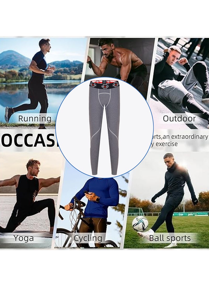 Spall Men Compression Pants Gym Sport Leggings Long Running Pants Quick Drying Tights Men Training Pants High Stretch Fitness Pants Wicking Breathable Men Cycling Pants  - Image 4