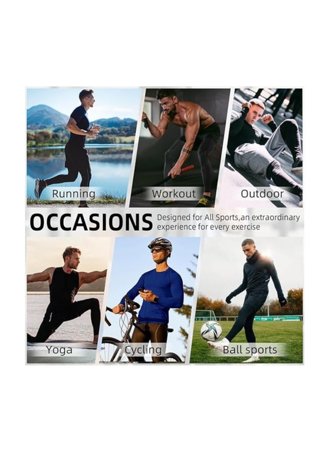 Spall Men Compression Pants Gym Sport Leggings Long Running Pants Quick Drying Tights Men Training Pants High Stretch Fitness Pants Wicking Breathable Men Cycling Pants  - Image 5