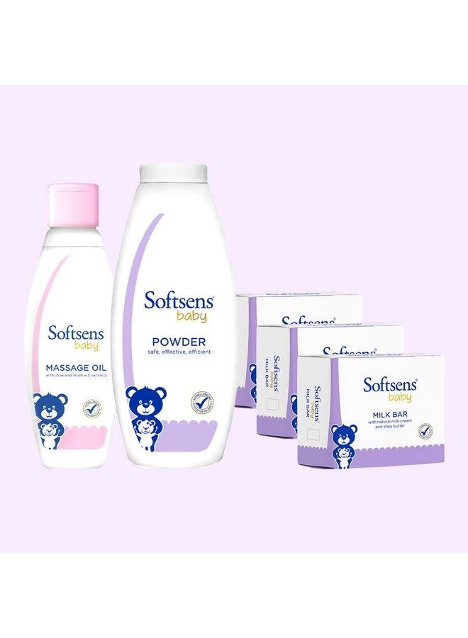 Softsens Baby Perfect Protect Duo Gift Set (Soap + Oil + Powder 300G + 200Ml+200G) - Image 1