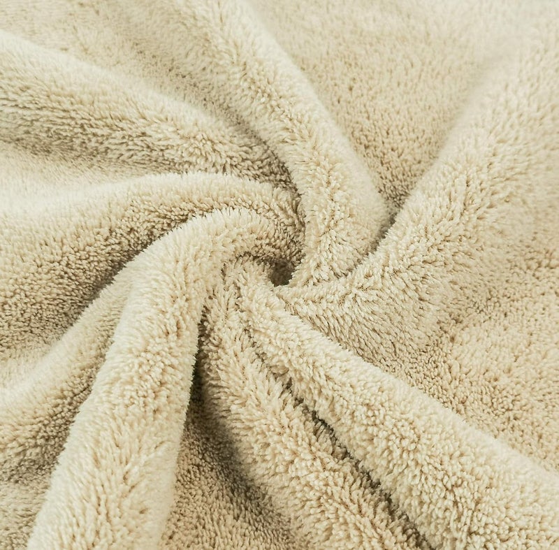 Kyapoo Baby Washcloths 12 Pack 12x12 Inches Microfiber Coral Fleece Extra Absorbent and Soft for Newborns, Infants and Toddlers-Brown - Image 4