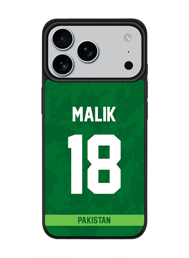 Stylizedd iPhone 17 Pro Max Case, [Compatible with MagSafe] Slim Magnetic cover Phone Case iPhone 17 Pro Max -Pakistan Shoaib Malik, Jersey No 18 - Image 1