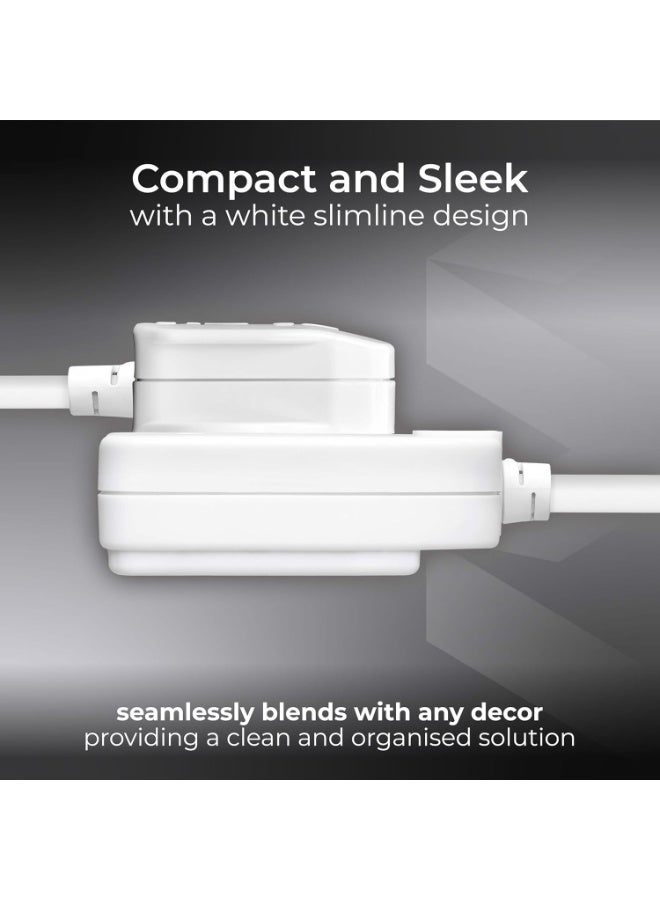 TYCOM Extension Cord Extension Cable with 10 Meter Heavy Duty Long Wire Cord Single Outlet Socket 2500W 10A Expandable Electric Extension UK Plug Power. - Image 3