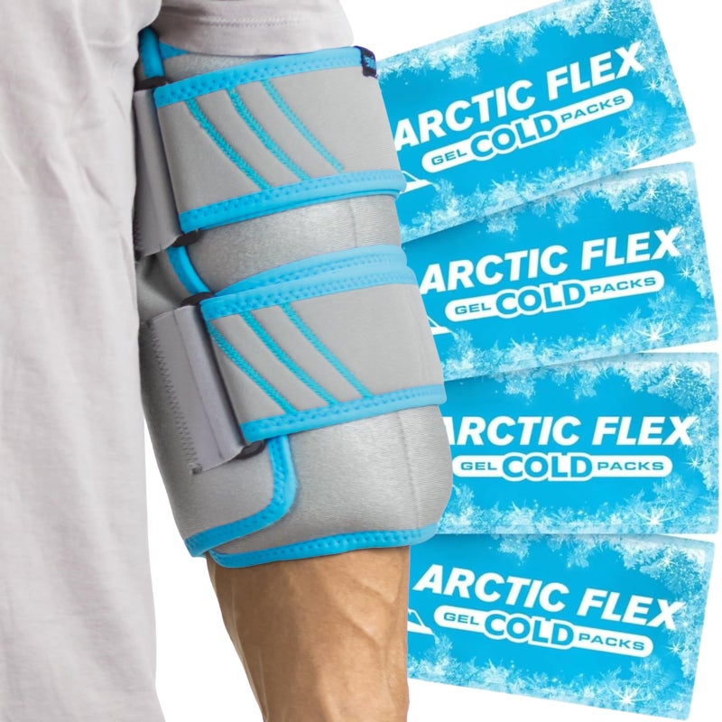 VIVE لفافة ثلج الكوع من فيف - حزمة ثلج هلامية باردة للغاية للإصابات قابلة لإعادة الاستخدام - دعم الكوع بالضغط للعلاج البارد/الساخن - قابلة للتعديل للرجال/النساء، استعادة الرياضة، التهاب المفاصل، تخفيف آلام التهاب الأوتار - Image 1