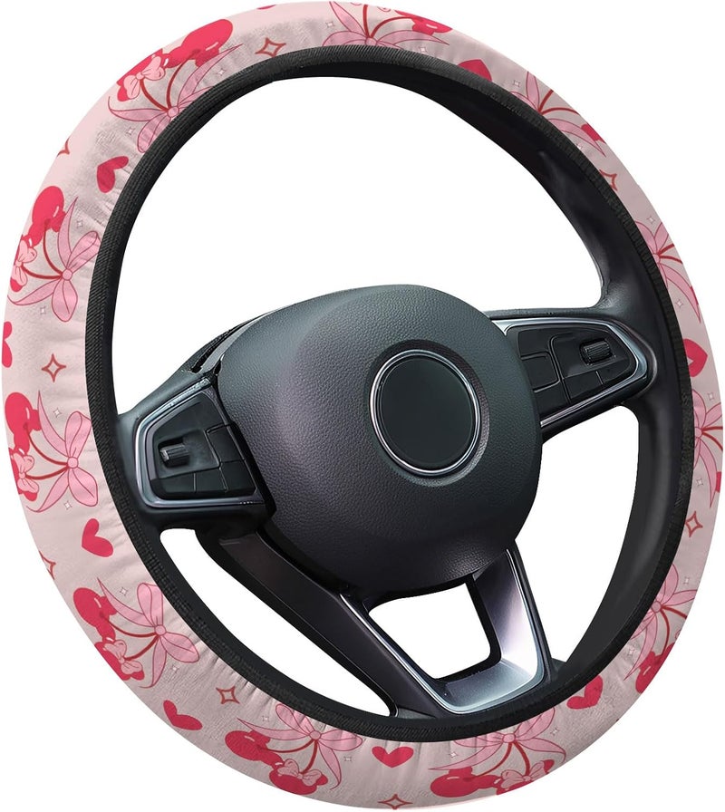 GENANY Mouse Steering Wheel Cover, Non-Slip Neoprene Wheel Grip, Breathable Driver Wheel Protector, Sweat-Absorbing Car Accessories, Gift Decor - Image 1