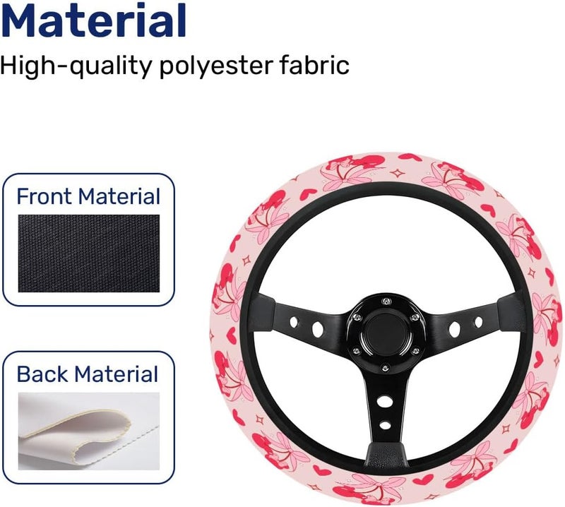 GENANY Mouse Steering Wheel Cover, Non-Slip Neoprene Wheel Grip, Breathable Driver Wheel Protector, Sweat-Absorbing Car Accessories, Gift Decor - Image 4