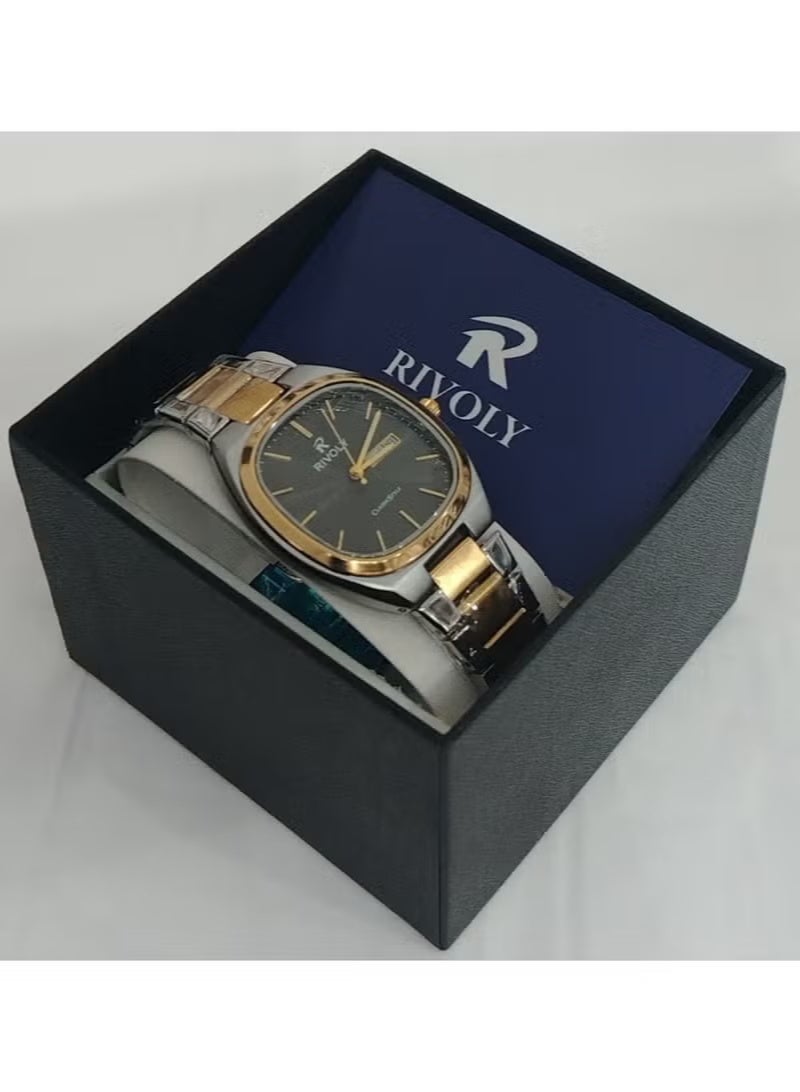 ساعة ريفولي الرجالية، أناقة وجودة عالية، إصدار جديد، ستانلس ستيل