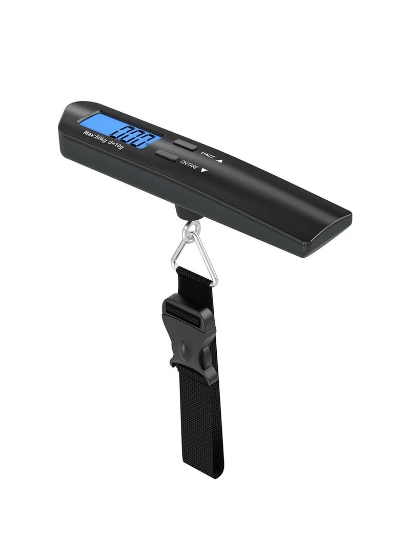 ALLKING Digital Luggage Scale, Luggage Weighing Scale, Portable Handheld for Travel Accessories, Suitcase, Bags weighing scale. Capable Up to 50 Kg / 110lb with LCD Display Black - Image 4