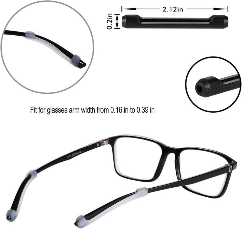 Summer Lemon 16 Pairs Eyeglasses Retainers, Premium Silicone Anti-Slip Eyeglass Holder, Comfort Ear Grip Hooks Protectors for Spectacle Sunglasses Reading Glasses Eyewears - Image 4