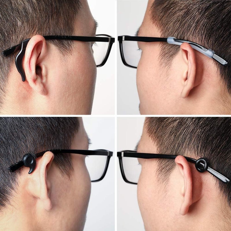 Summer Lemon 16 Pairs Eyeglasses Retainers, Premium Silicone Anti-Slip Eyeglass Holder, Comfort Ear Grip Hooks Protectors for Spectacle Sunglasses Reading Glasses Eyewears - Image 2