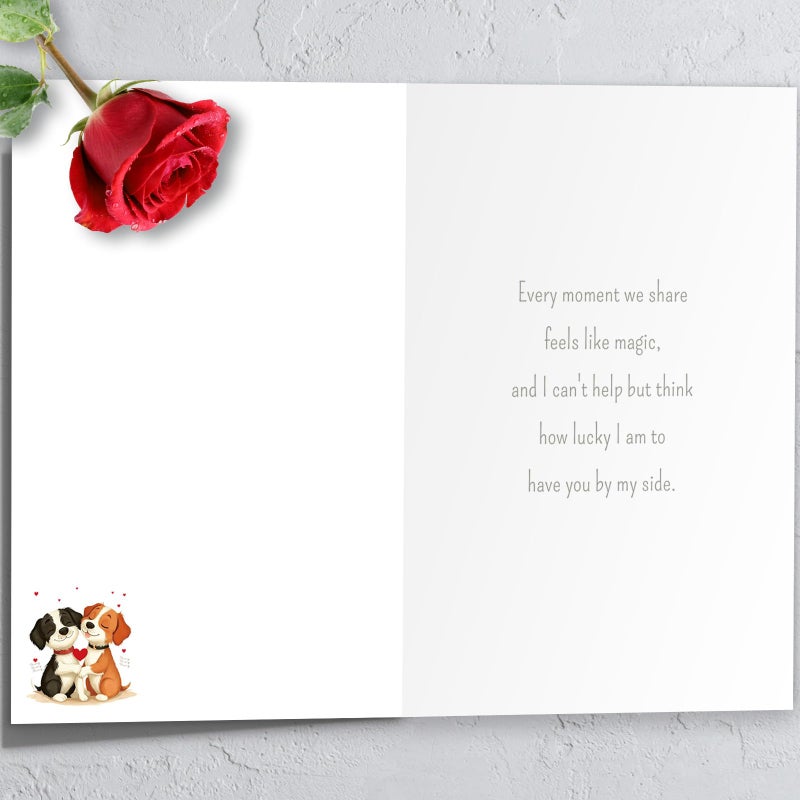 HEJOYN Dog Valentines Day Cardsï¼ŒCute Valentines Day Gifts for Her Him, Dog Valentines Day Card Gifts for Wife Husband Boyfriend Girlfriend - Image 2