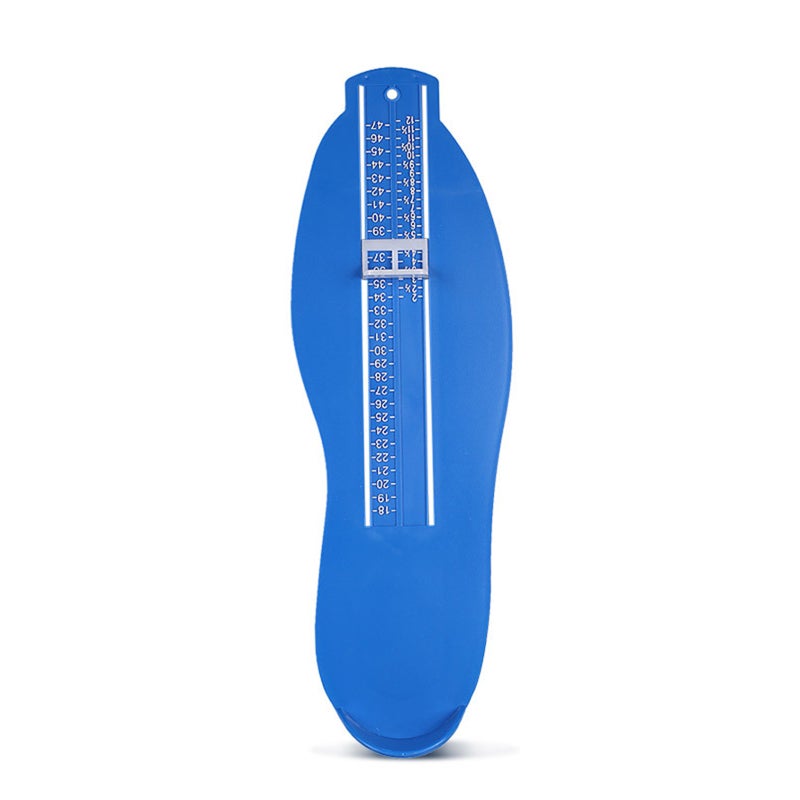 Foot Measure Tool Blue - Space-Saving Hanging Design, Dual CM & US Sizing, Accurate Readings Shoe Sizer for Home Use - Image 1