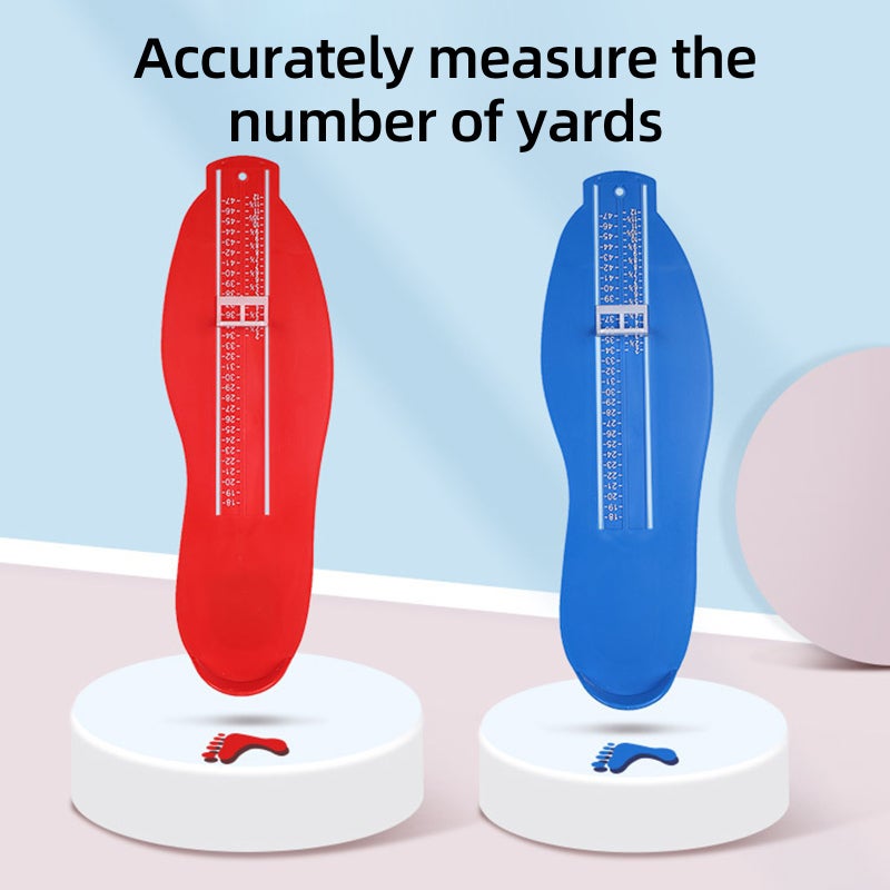 Foot Measure Tool Blue - Space-Saving Hanging Design, Dual CM & US Sizing, Accurate Readings Shoe Sizer for Home Use - Image 2