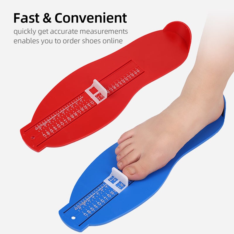 Foot Measure Tool Blue - Space-Saving Hanging Design, Dual CM & US Sizing, Accurate Readings Shoe Sizer for Home Use - Image 4