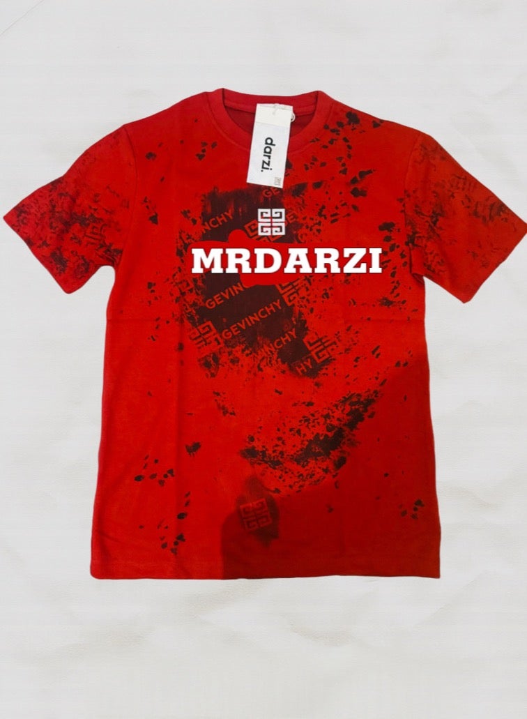 MR DARZI MRDARZI Premium Graphic Text Printed Men’s Red Cotton T-Shirt - Image 1