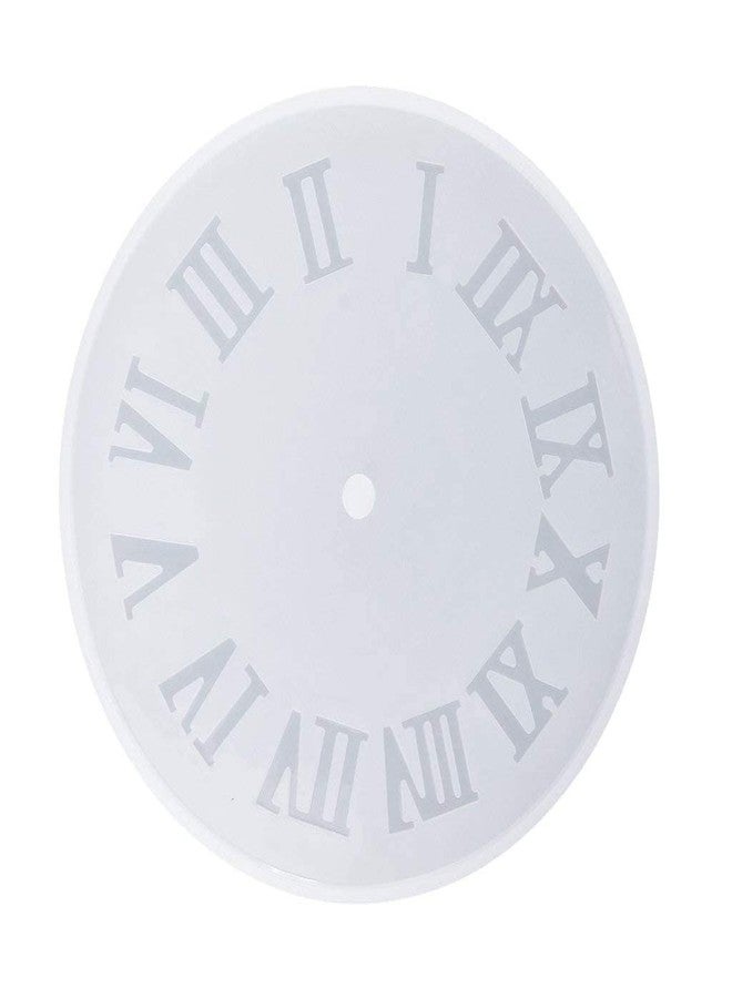 GET INSPIRED Clock Resin Mold Roman Numeral Arabic Numeral Clock Silicone Resin Mold for Epoxy DIY Jewelry Making Creative DIY Multipurpose Transparent Silicone Coaster Mold (8 Inch) - Image 1