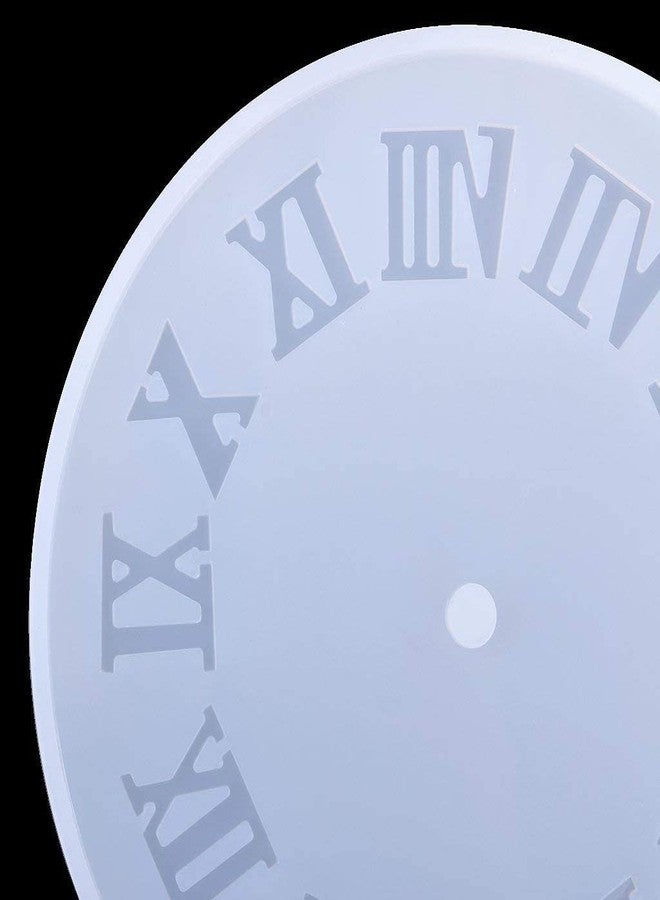 GET INSPIRED Clock Resin Mold Roman Numeral Arabic Numeral Clock Silicone Resin Mold for Epoxy DIY Jewelry Making Creative DIY Multipurpose Transparent Silicone Coaster Mold (8 Inch) - Image 3