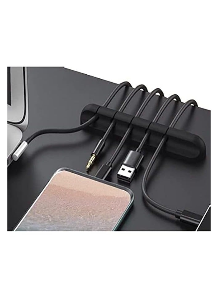 PROMASS Cable Clips Holder 2Pack Desktop Cable Management System Cable Organizer For Power Cords And Charging Cables - Black - Image 2