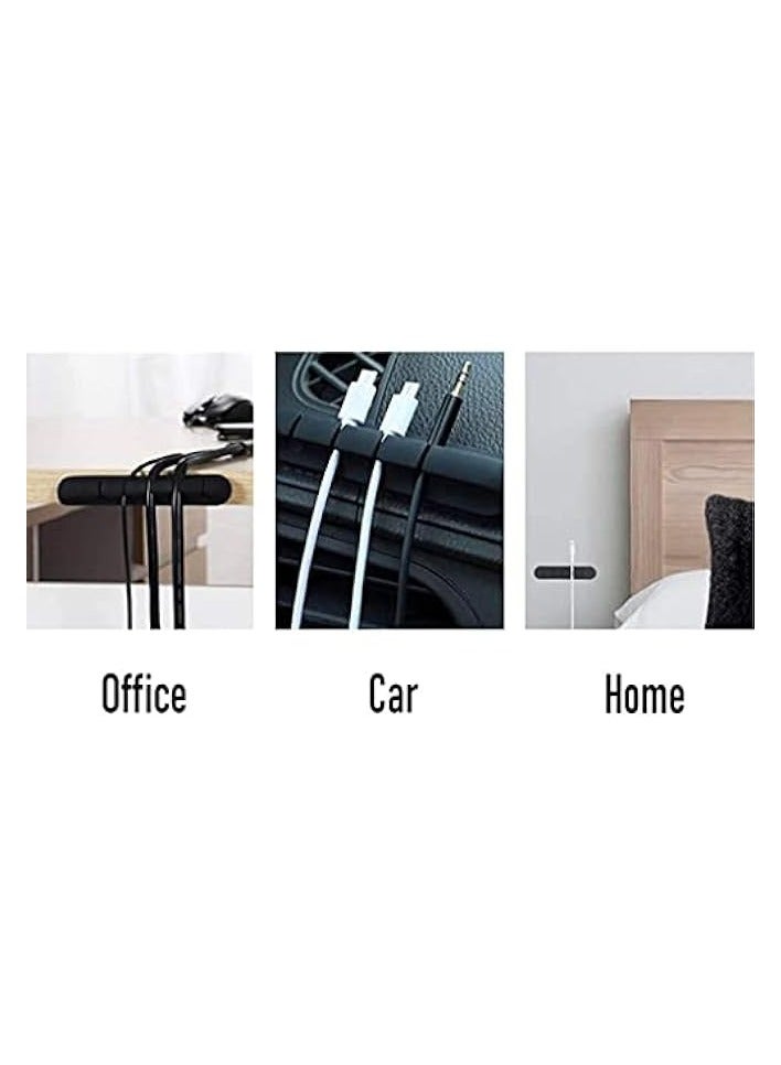 PROMASS Cable Clips Holder 2Pack Desktop Cable Management System Cable Organizer For Power Cords And Charging Cables - Black - Image 5