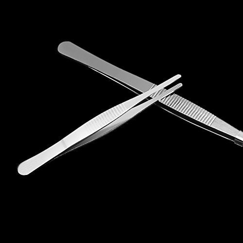 Hysagtek 5 Pcs Stainless Steel Gardening Tweezers Seed Tweezer Large Long Tweezers Plant Tweezer Set for Plants, Gardening, Succulents, Kitchen, 4.9"/6.3"/7.9"/9.8"/11.8" - Image 4