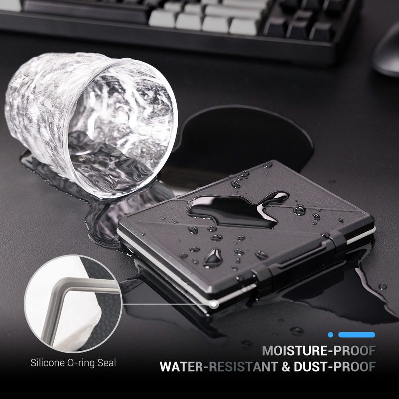 JJC 6 Slots M.2 2280 2260 2240 2242 2230 Case, M.2 SSD Holder Storage, M.2 Drive Storage NVMe M.2 2280 SSD Card Case Water-Resistant and Shockproof - Image 3