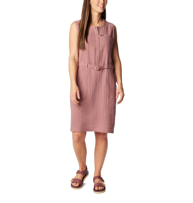 Columbia Women's Holly Hideaway Breezy Dress, Fig, X-Large - Image 5