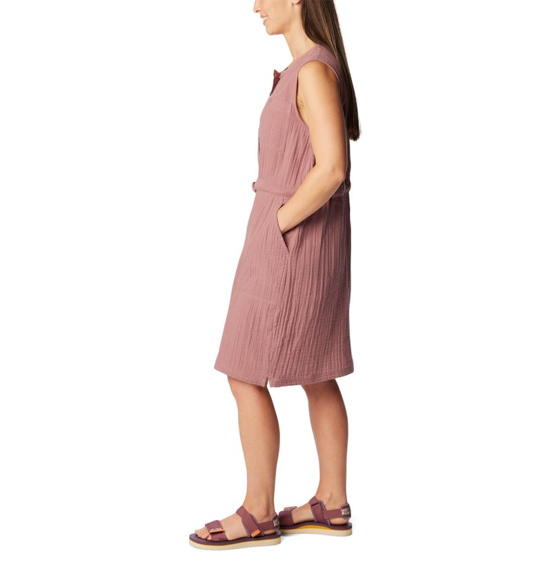 Columbia Women's Holly Hideaway Breezy Dress, Fig, X-Large - Image 3