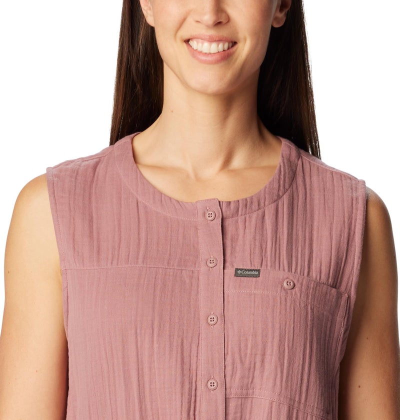 Columbia Women's Holly Hideaway Breezy Dress, Fig, X-Large - Image 4