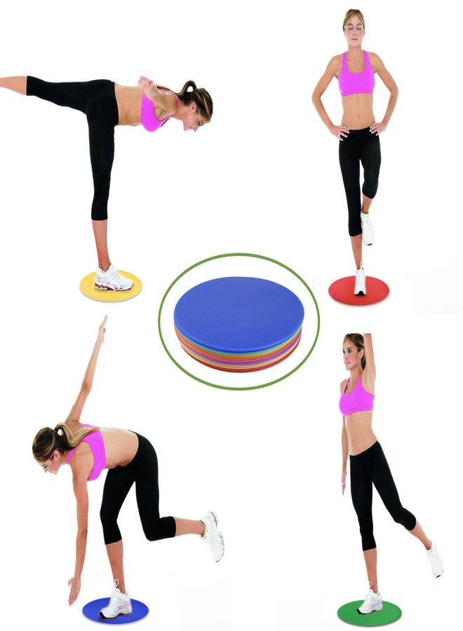 Qtheaes 9 Inch Poly Spot Markers for Sports Training, 6/18 Pcs Round Multiple Color Rubber Non-Slip Spots Marker for Classroom Games, Gym Floor Dots and PE Activitie - Image 5