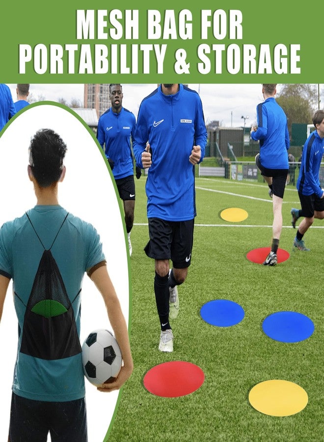 Qtheaes 9 Inch Poly Spot Markers for Sports Training, 6/18 Pcs Round Multiple Color Rubber Non-Slip Spots Marker for Classroom Games, Gym Floor Dots and PE Activitie - Image 4