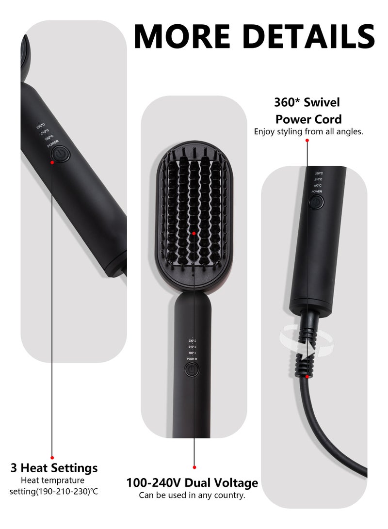 DOSCHER 3-in-1 Hair Straightening Comb 3 Adjustment 2 Voltage - Image 5