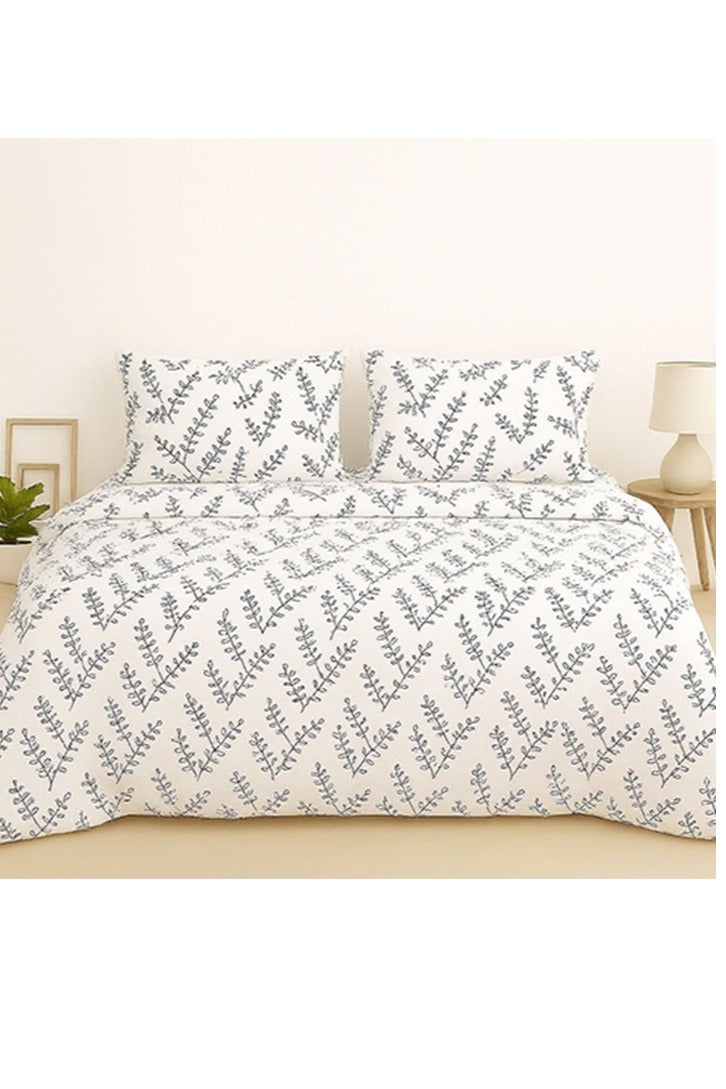snooze Quilt cover with zipper, Gray rose design - Image 2