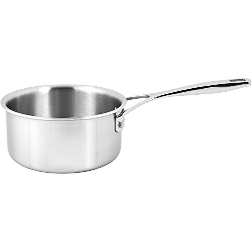 Demeyere Essential 5-ply, 18/10 Stainless Steel, Stay Cool Handle, Oven Safe, Compatible with all Cooktops, Perfect Pour Edge, 1.5-qt Saucepan with Perfect Fit Lid - Image 3