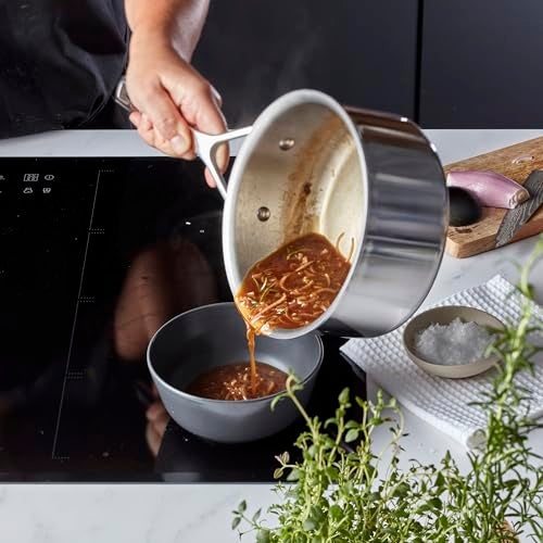 Demeyere Essential 5-ply, 18/10 Stainless Steel, Stay Cool Handle, Oven Safe, Compatible with all Cooktops, Perfect Pour Edge, 1.5-qt Saucepan with Perfect Fit Lid - Image 5