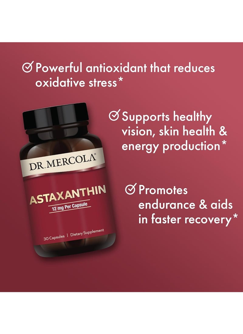 Dr. Mercola - Astaxanthin 12 Mg Per Capsule 30 Capsules - Image 1