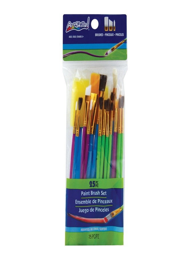 ArtSkills Paint Brush Set, Assorted Brushes, 25 Pieces (PA-1986) - Image 1