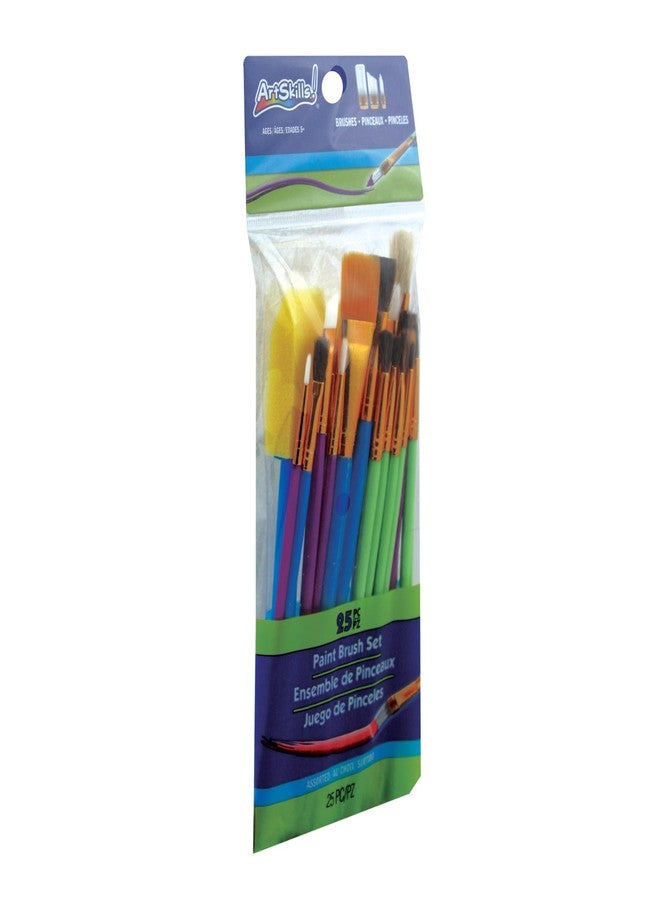 ArtSkills Paint Brush Set, Assorted Brushes, 25 Pieces (PA-1986) - Image 2