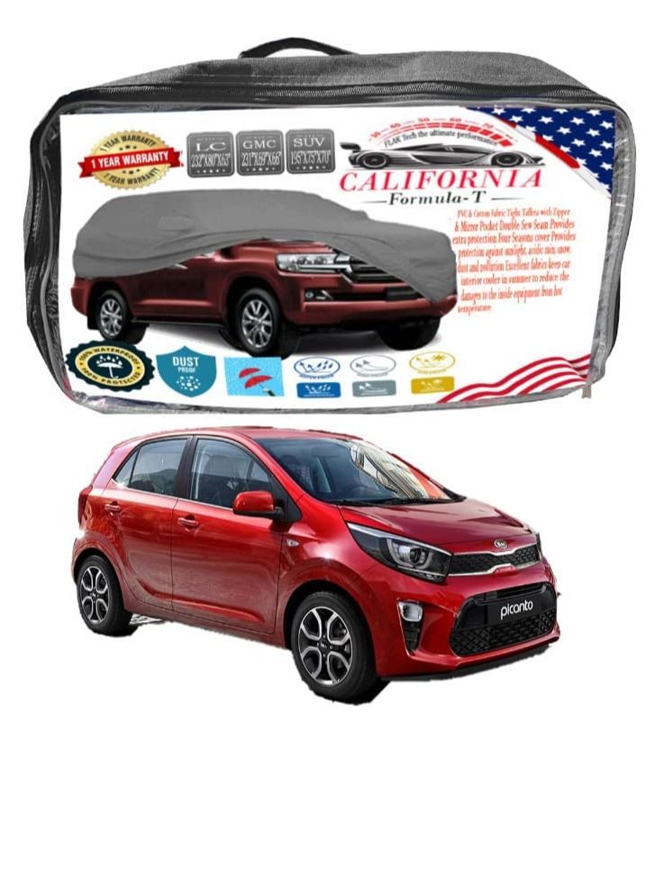 California formula-T California Car body Cover Windproof  Scratch Resistant Cover with Working Gloves  Kia Picanto 