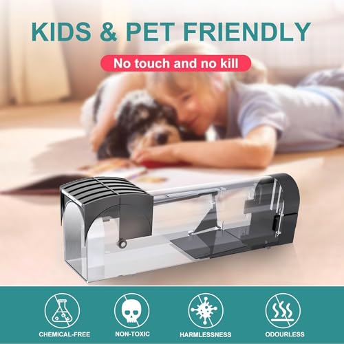 Dwiza Enterprise Humane Mouse Trap | Reusable No-Kill Smart Rat Trap | Safe Catch & Release Rodent Trap Box for Home, Kitchen, Warehouse | Transparent Easy-Clean Design | Pet & Child Safe - Image 5