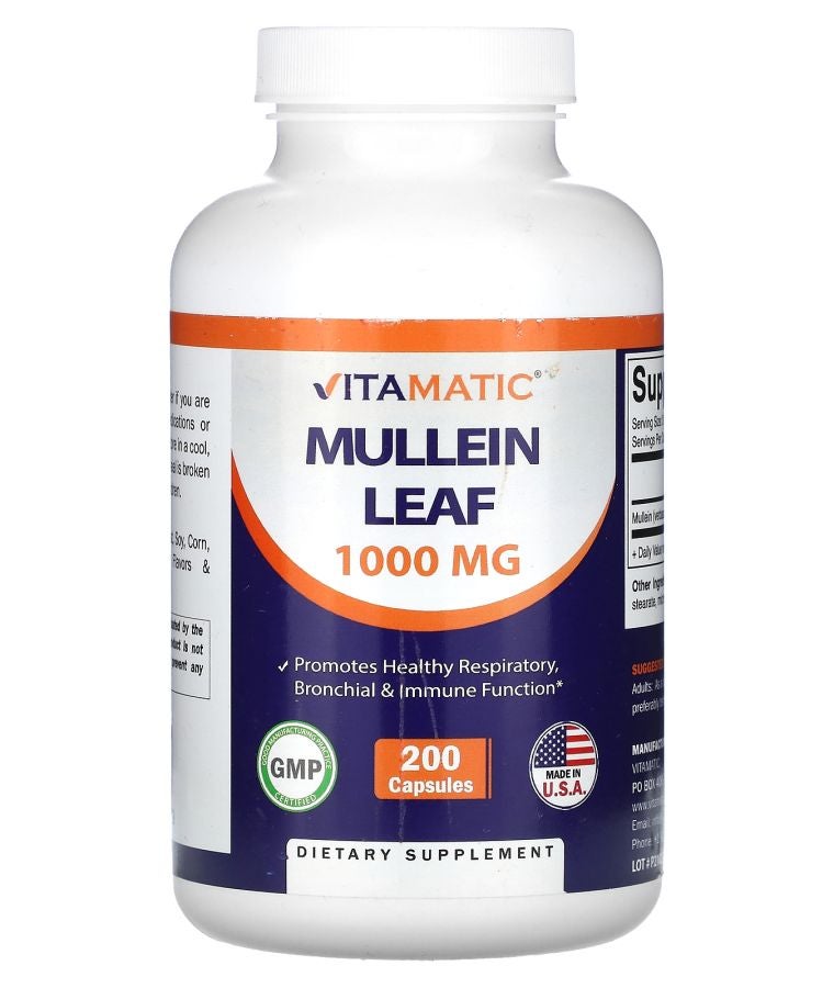Vitamatic Mullein Leaf 200 Capsules (333 mg per Capsule)