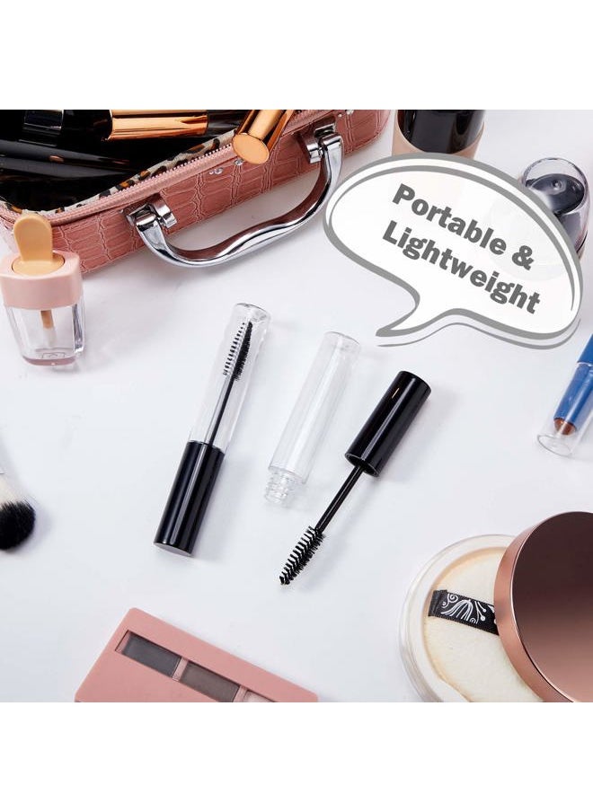 Patelai - 25 Pieces 10 ml Empty Mascara Tubes Wand Empty Eyelash Bottle Clear Refillable Mascara Container with 4 Pieces Funnels Transfer Pipettes for Castor Oil and DIY Cosmetics(Black) - Image 1