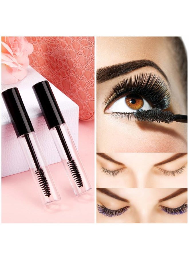 Patelai - 25 Pieces 10 ml Empty Mascara Tubes Wand Empty Eyelash Bottle Clear Refillable Mascara Container with 4 Pieces Funnels Transfer Pipettes for Castor Oil and DIY Cosmetics(Black) - Image 1