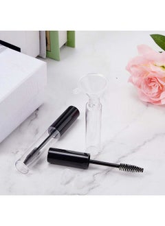 Patelai 25 Pieces 10 ml Empty Mascara Tubes Wand Empty Eyelash Bottle Clear Refillable Mascara Container with 4 Pieces Funnels Transfer Pipettes for Castor Oil and DIY Cosmetics(Black)  - Image 5
