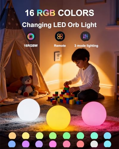 shumi LED Globe Lights Outdoor 16 RGB Colors 4 Modes with Remote Control for Yard Garden Pool 6 inch - Image 3