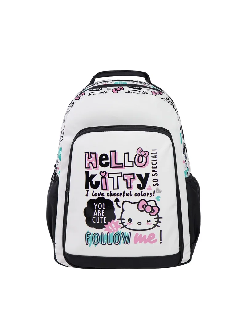 سانريو Sanrio Hello Kitty Premium Backpack 17.5" | Kids School Backpack | Travel, College & Everyday Bookbag | Water Resistant  | Girls School Bag