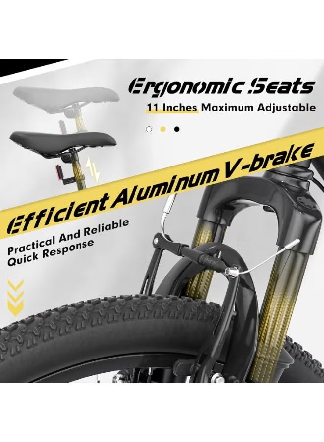 سبورتس دراجة جبلية مقاس 26 بوصة دراجة جبلية للبالغين من الرجال مع واقيات وحامل زجاجات دراجة لجميع التضاريس - Image 2