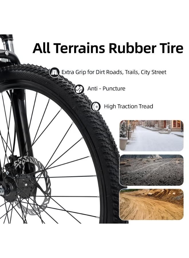 سبورتس دراجة جبلية مقاس 26 بوصة دراجة جبلية للبالغين من الرجال مع واقيات وحامل زجاجات دراجة لجميع التضاريس - Image 5