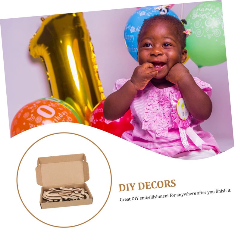 Wooden Month Photo Props Digital Chips 14 Pcs For Baby Photography Decor - Image 4